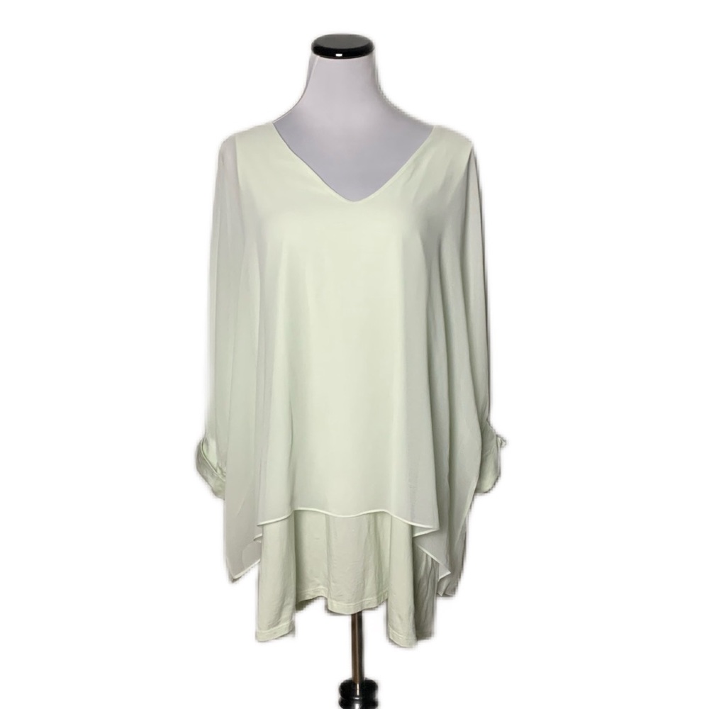 Soft Surroundings SZ 1X Light Green San Sebastián Layered Top